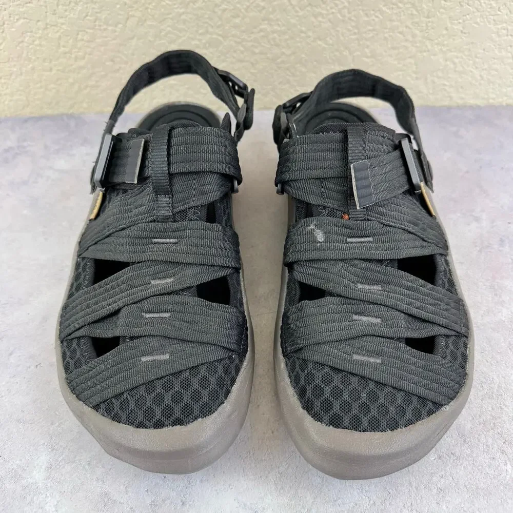 Oboz Whakata Trail Mens Size 12 US Black Gray Slip On Sandals Slingback Slides